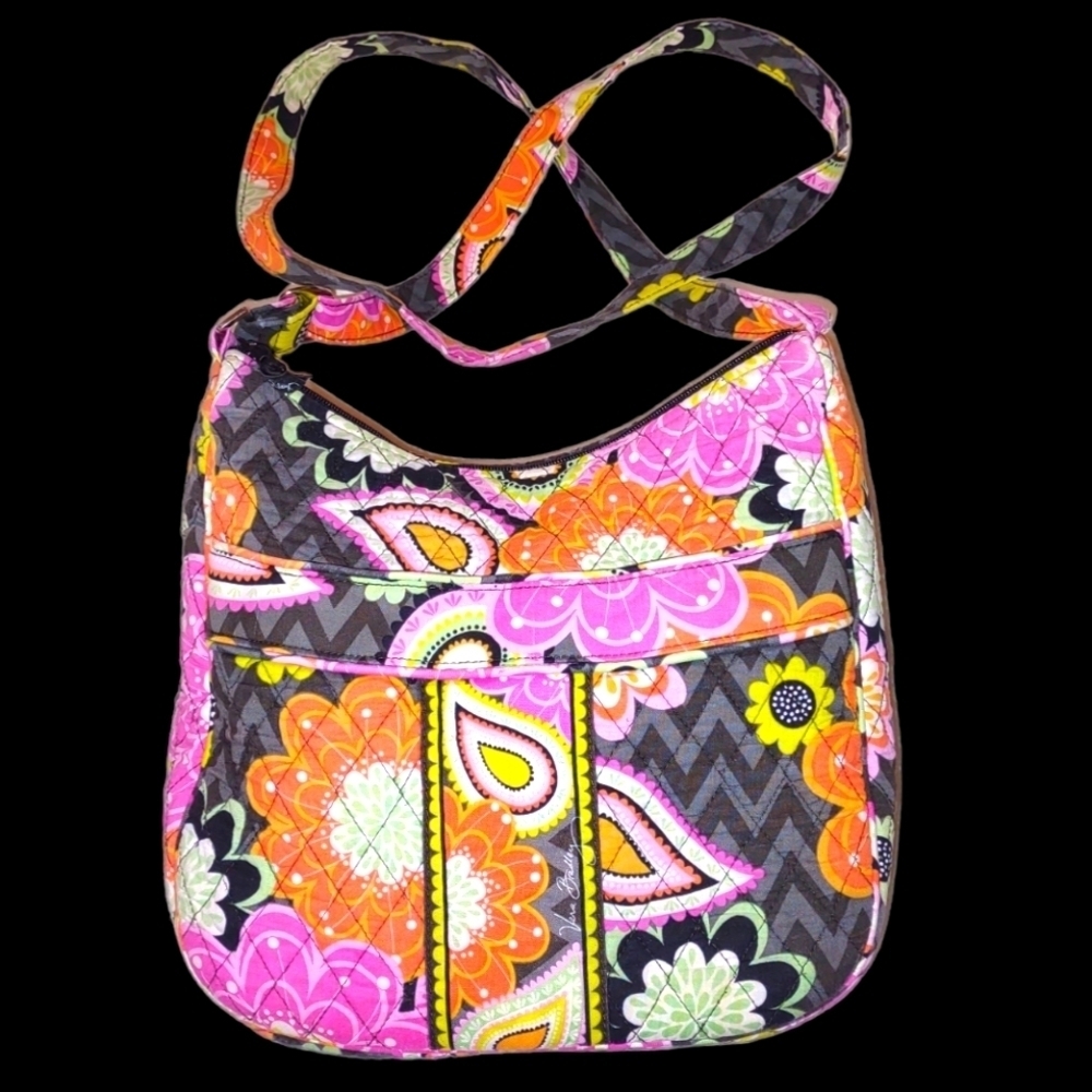 Vera Bradley Ziggy Zinna Cross Body Quilted Floral Bag/Purse